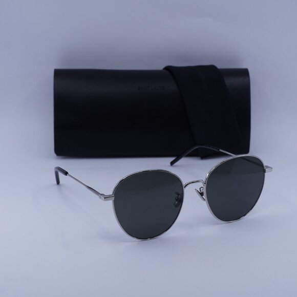 Saint Laurent SL311 001 Square Sunglasses - Silver/Grey - Picture 3 of 8